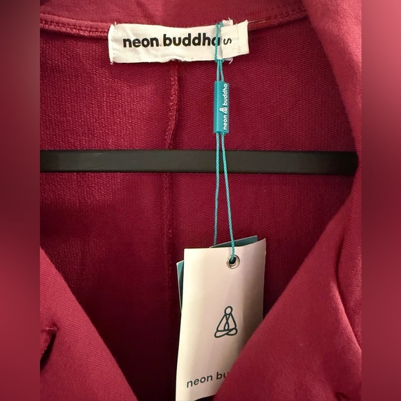NWT neon buddha Clean Lines Jacket Blazer Cranberry Sustainable Cotton Women’s S - Picture 4 of 8